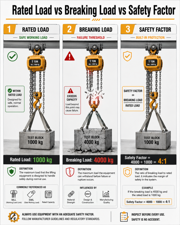 Rated Load, Breaking Load & Safety Factor