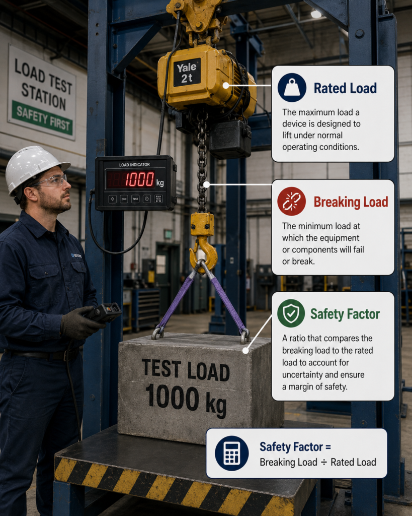Rated Load, Breaking Load & Safety Factor